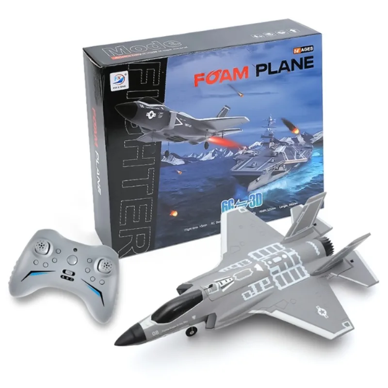 

Remote Control 4 Channel F35 Aircraft Culvert Fighter Jet Brushless Motor Fixed Wing Foam Aircraft Children Birthday Gift FX9635