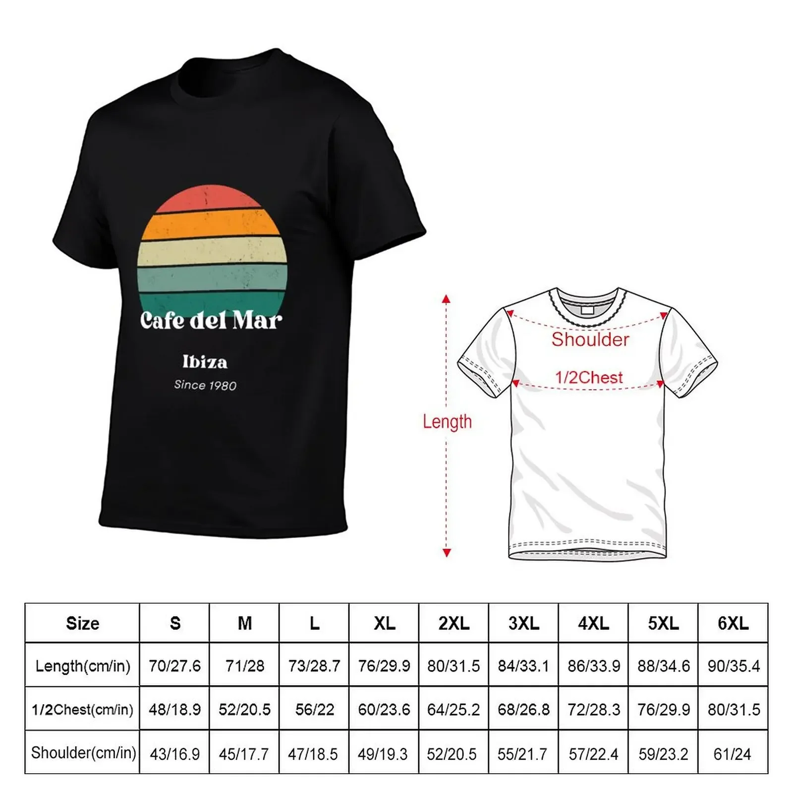 Cafe de Mar - Original Vintage Syle Design T-Shirt anime stuff summer shirt Blouse football t shirt t shirts men