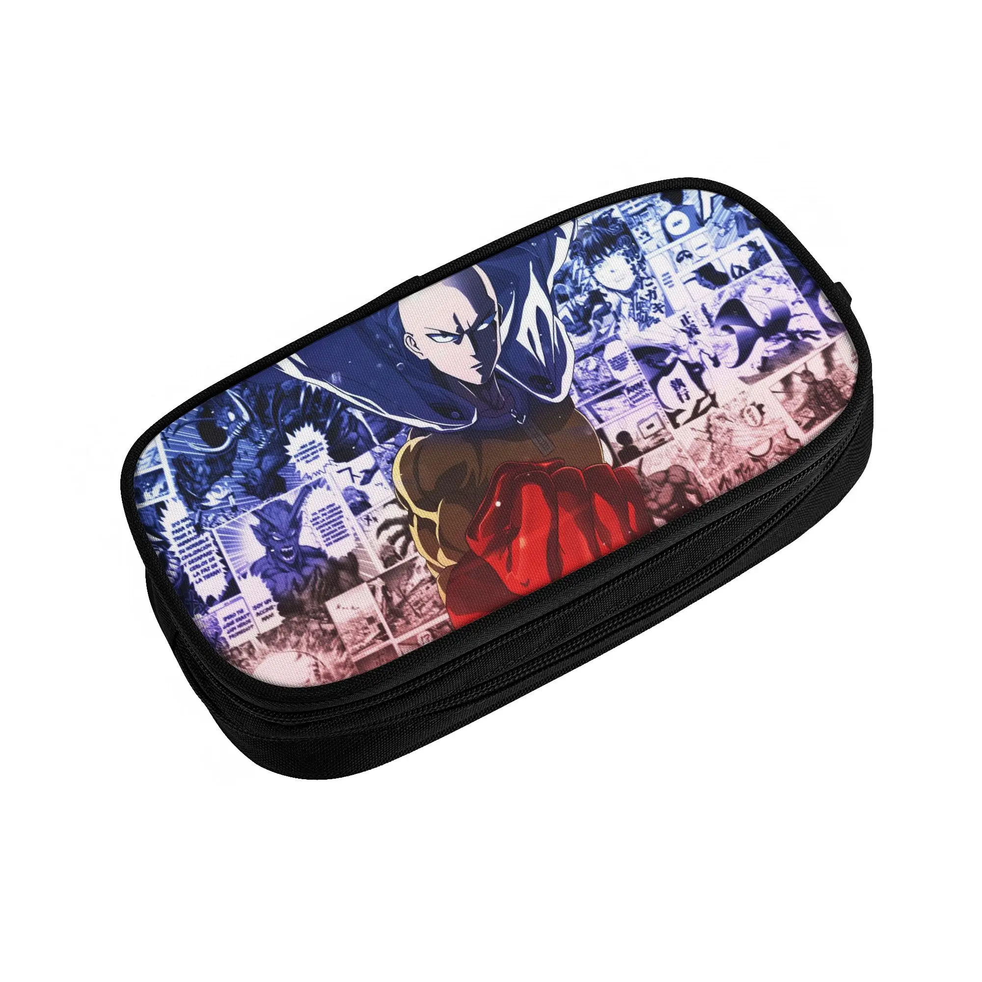 One-Punchs-Man Saitama Pencil Case  Pencilcases Kids Large Storage Bag School Supplies Cosmetic Stationery