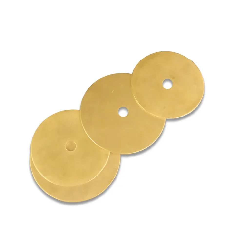 2Pcs Pure Copper Circular Plate Pendant Lamp Decorative Copper Gasket With 10mm Fixing Plate Ceiling Panel 30-120mm Accessories