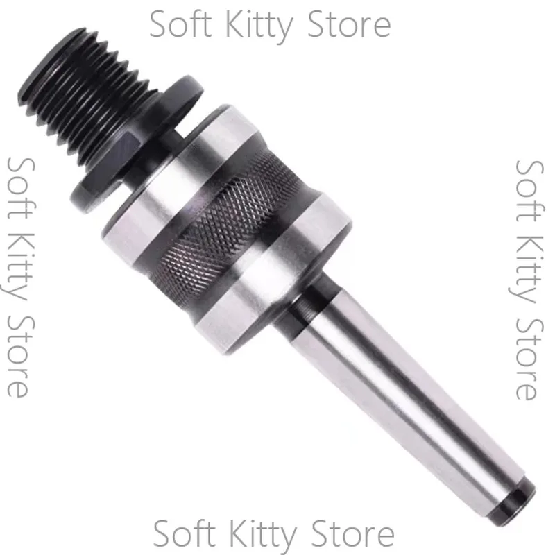Woodworking Live Tailstock Chuck Adapter to 1' X 8TPI Thread Shaft with MT2 #2 Morse Taper Mount Lathe Accessories 45# Steel