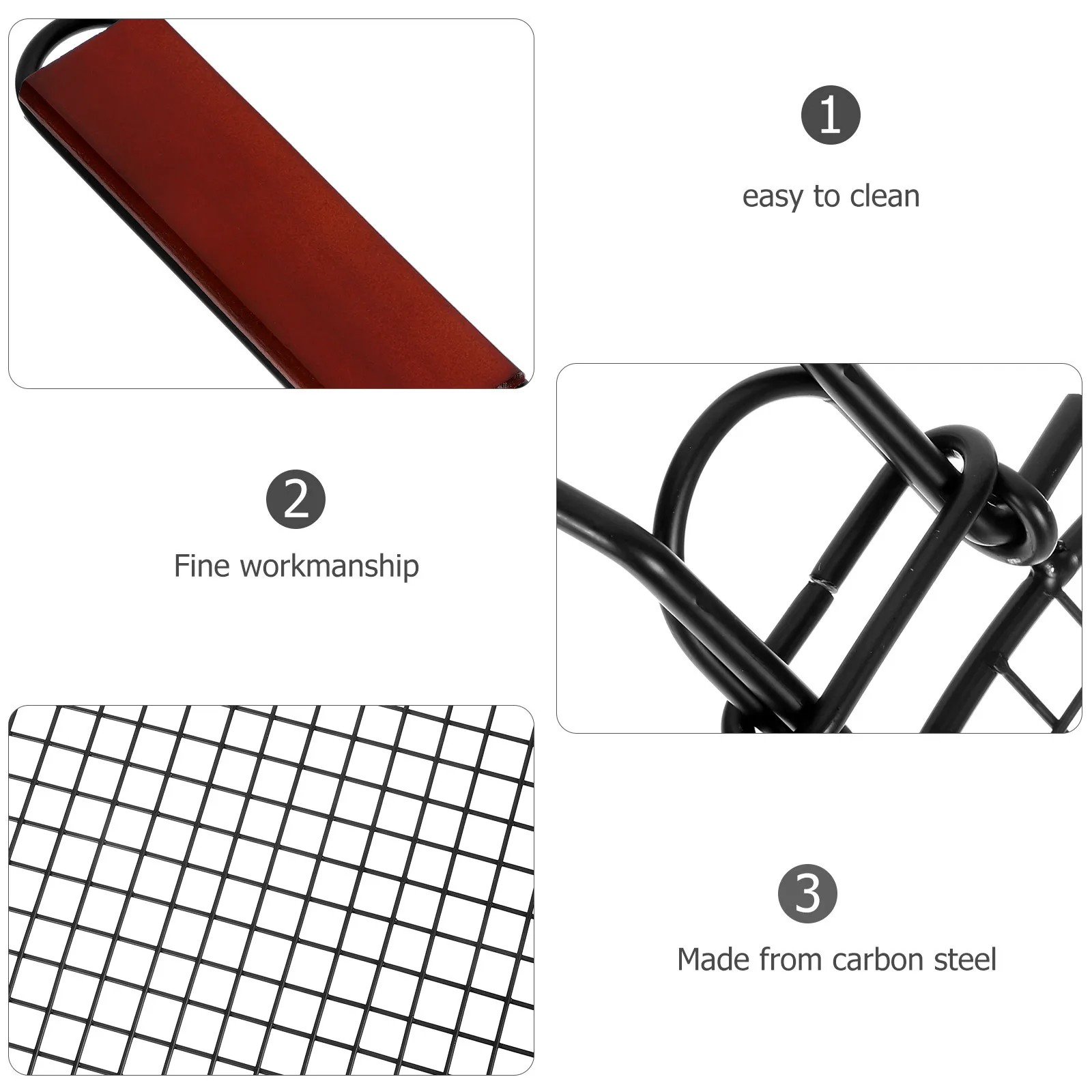 

Folding Grill Basket Heavy Duty Carbon Steel For Outdoor Barbecue Vegetables Meat Portable Camping Cooking Bbq Accessory