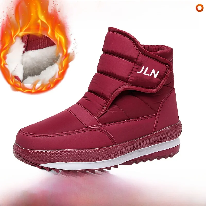 

Winter Thickened Waterproof High-Top Snow Boots Women's Fleece-Lined Cotton Shoes Men's Casual Short Tube EVA Material