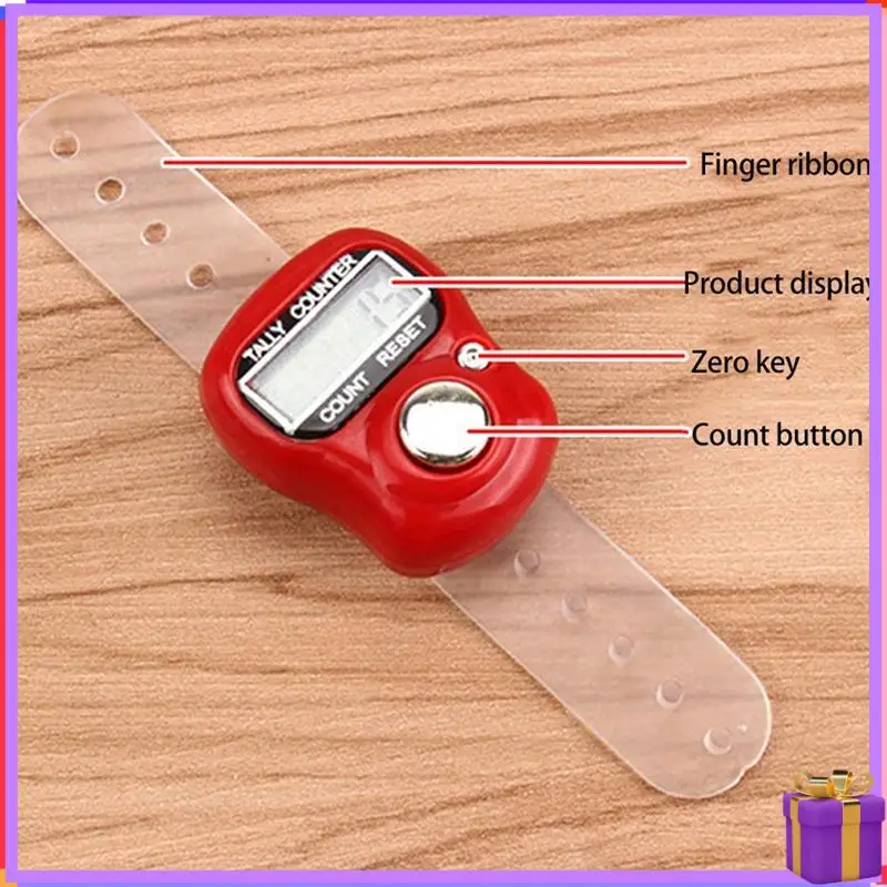 Advanced-LCD Electronic Finger Hand Ring Knitting Row Tally Counter Pedometer Digital Hand Tally Counter Random Color