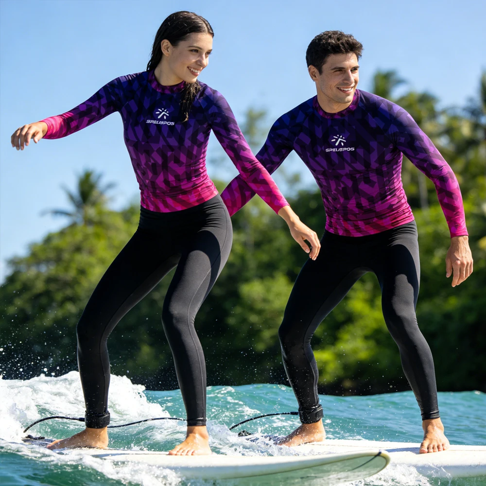 

Men's and Women's Long Sleeve Surfing Clothing Rash Guard Surf Beachwear Breathable Swimwear Top for Water Sport Fishing Touring