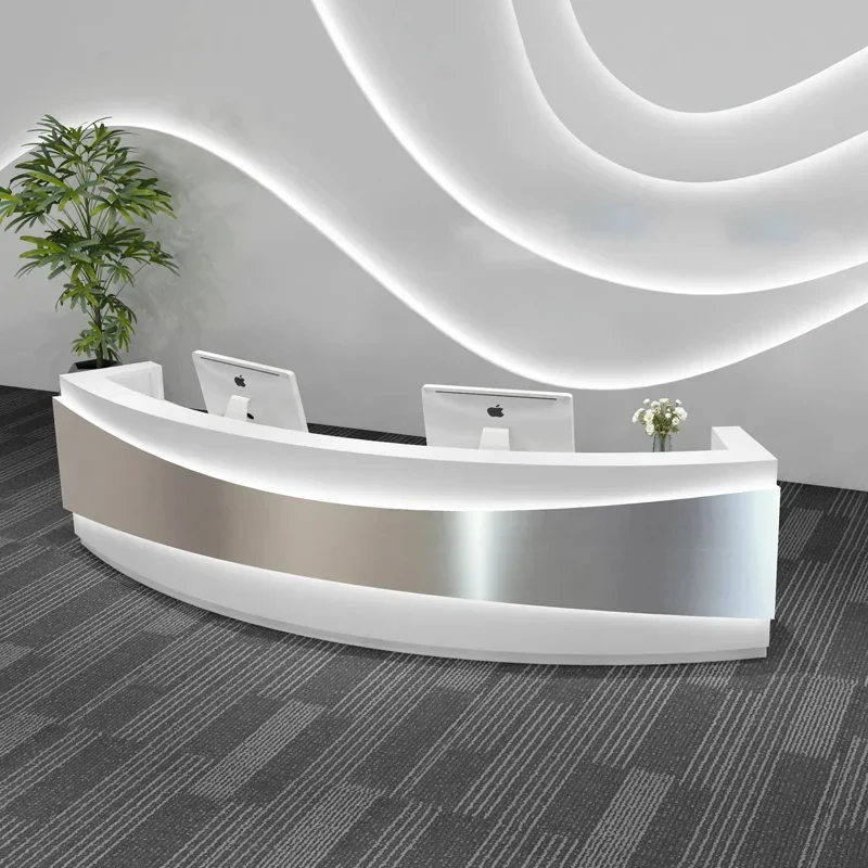Italian Style Beauty Salon Reception Desks Nail Salon Designer Simplicity Reception Desks High-end Office Furniture Recepce HBRD