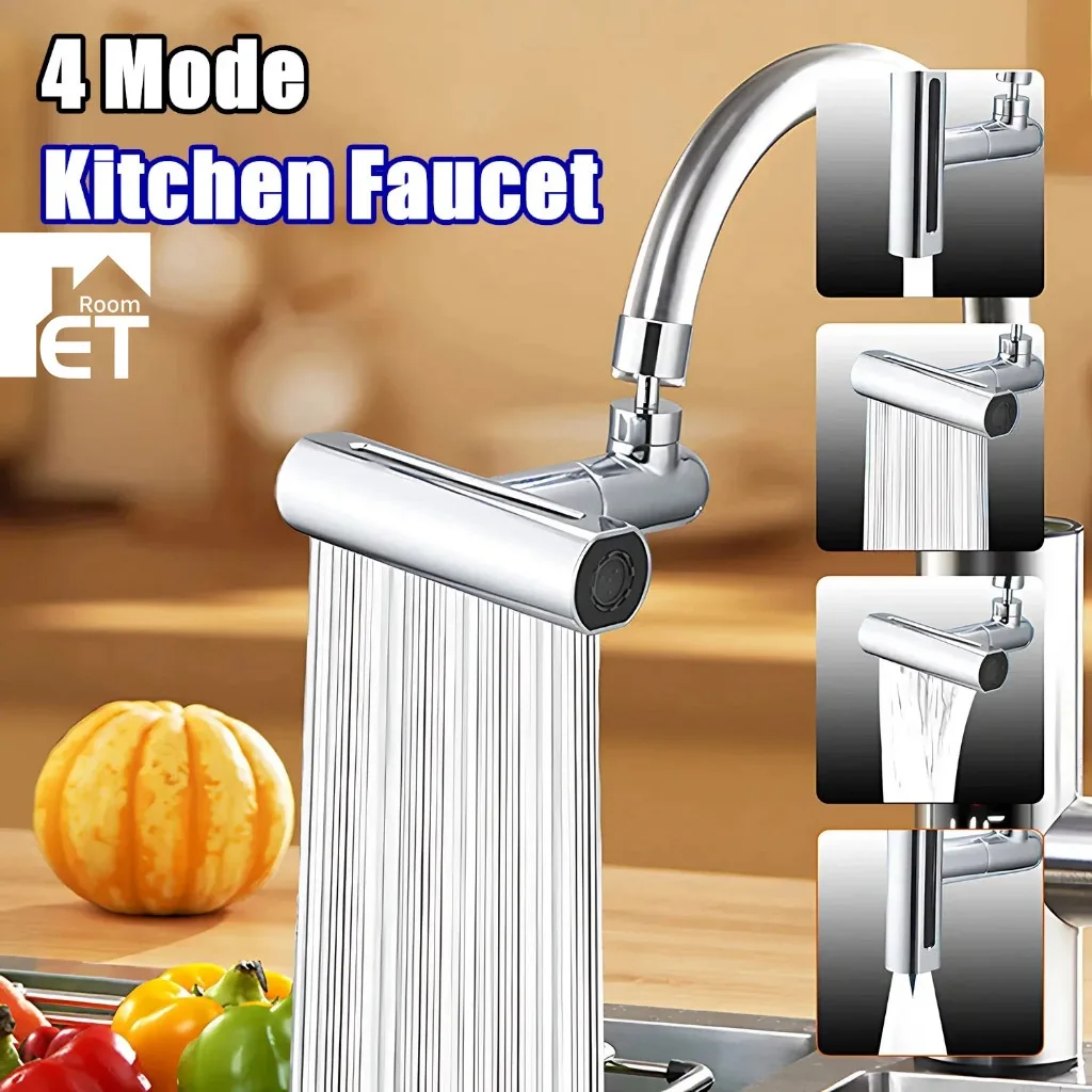 

1PC Kitchen Flying Rain Faucet With Four Gear Switching Vegetable Washing Shower Faucet Home Rotating Dishwashing Spout Faucet