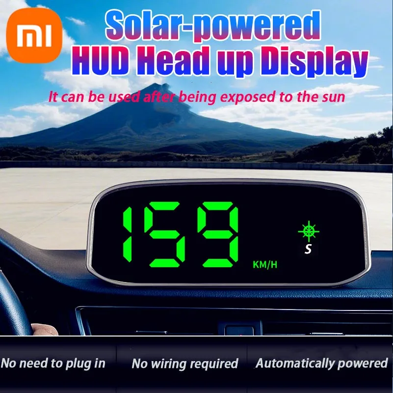 

Xiaomi Solar Hud Head Up Display Сигнализация превышения скорости Автоматический переключатель Автомобильный спидометр Нет необходимости проводки Нет установки Универсальный