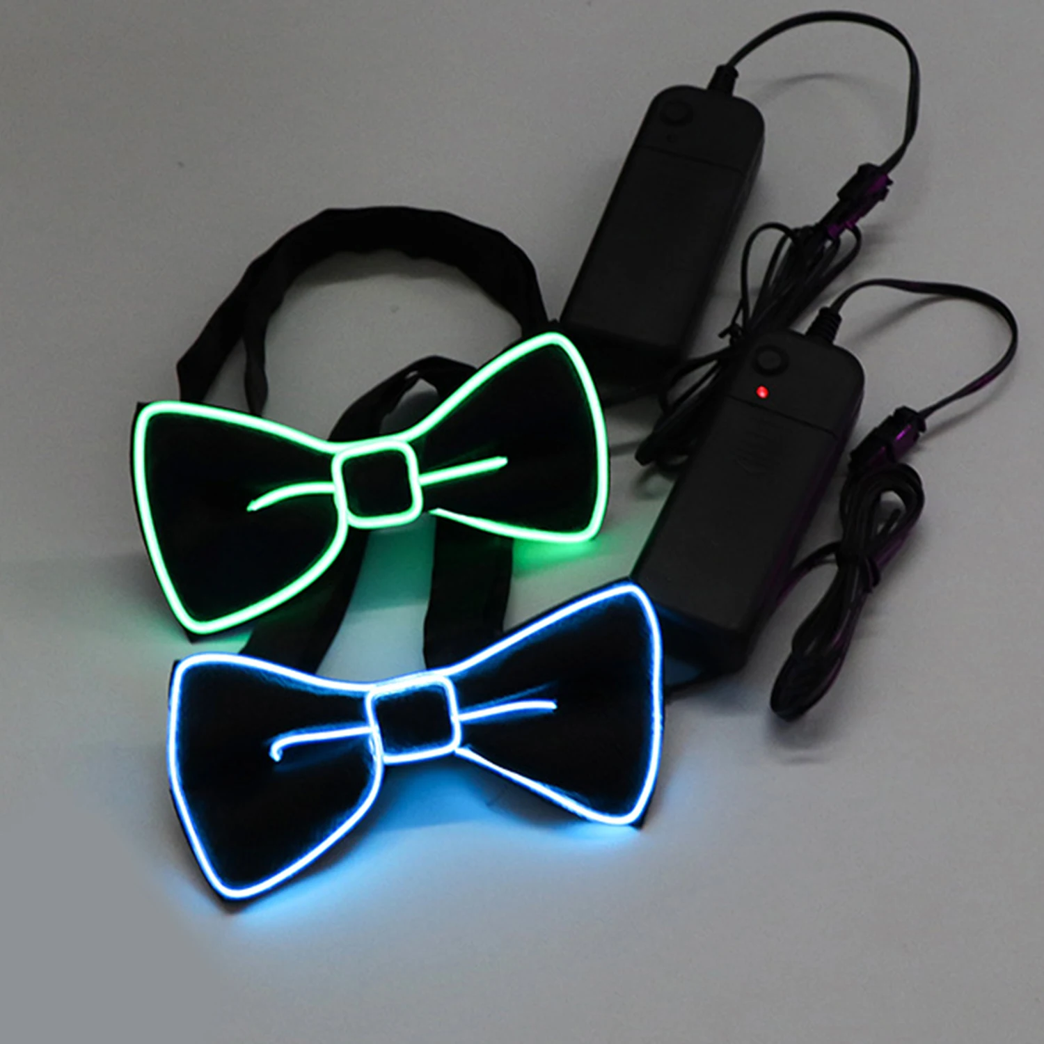 

1PC Glow In The Dark LED Bow Tie Luminous Flashing Necktie For Birthday Party Wedding Christmas Decoration Halloween Costume