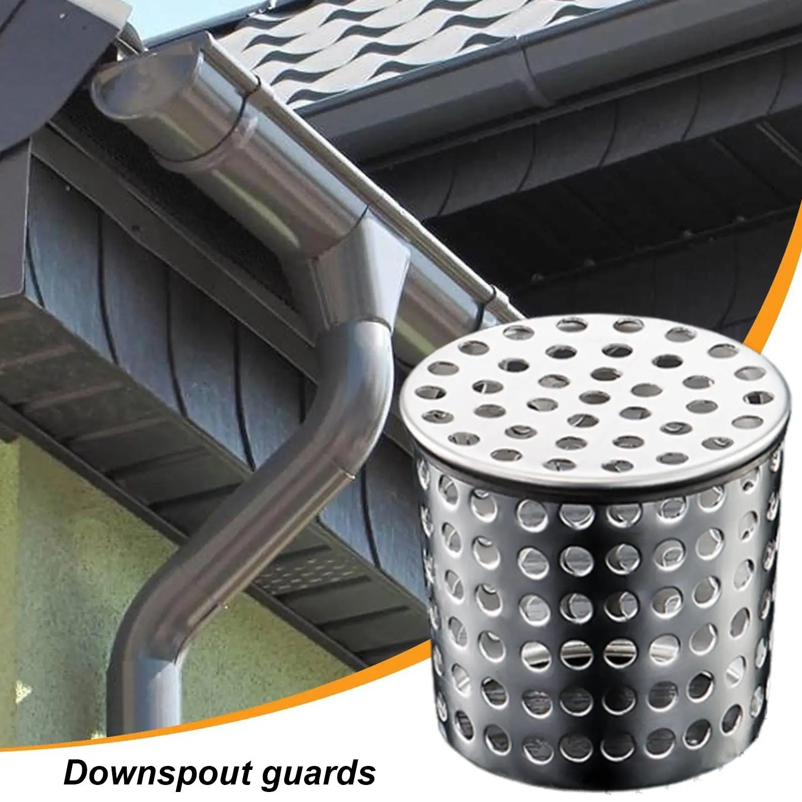 Drain Downspout Protectors Stainless Steel Gutter Protector Cleaner Gutter Downsport Guards for Preventing Blockage Debris