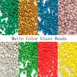 1200Pcs MKU Glass  Beads  Matte Solid Color Frosted 2MM Japan  Glass Beads  For DIY Handmade Jewelry  Making Craft