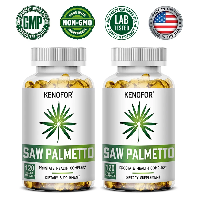 

Natural Organic Saw Palmetto - Men's Prostate Health Supplement That Supports Hair Health and Relieves Bladder & Urinary Issues
