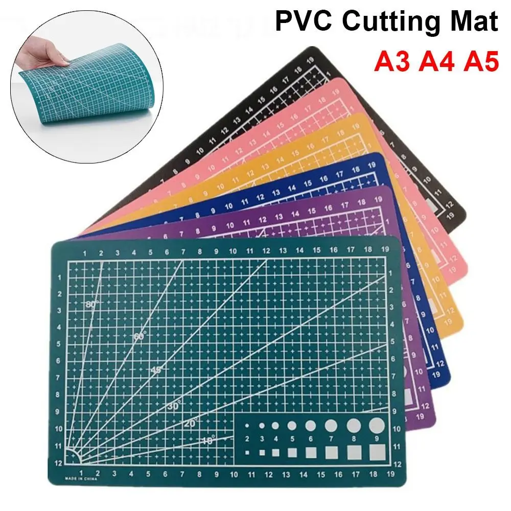 1Pcs Manual Leather Craft Tool Cutting Mat Patchwork Sewing Engraving Cutting Board PVC A3 A4 A5 Workbench Pad Home DIY