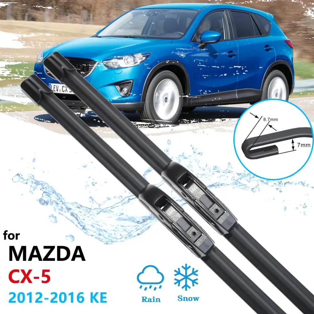 Car Front Wiper Blades for Mazda CX-5 2013 2014 2015 2016 KE CX5 CX 5  Brushes Washer Windscreen Windshield Car Accessories 2pcs