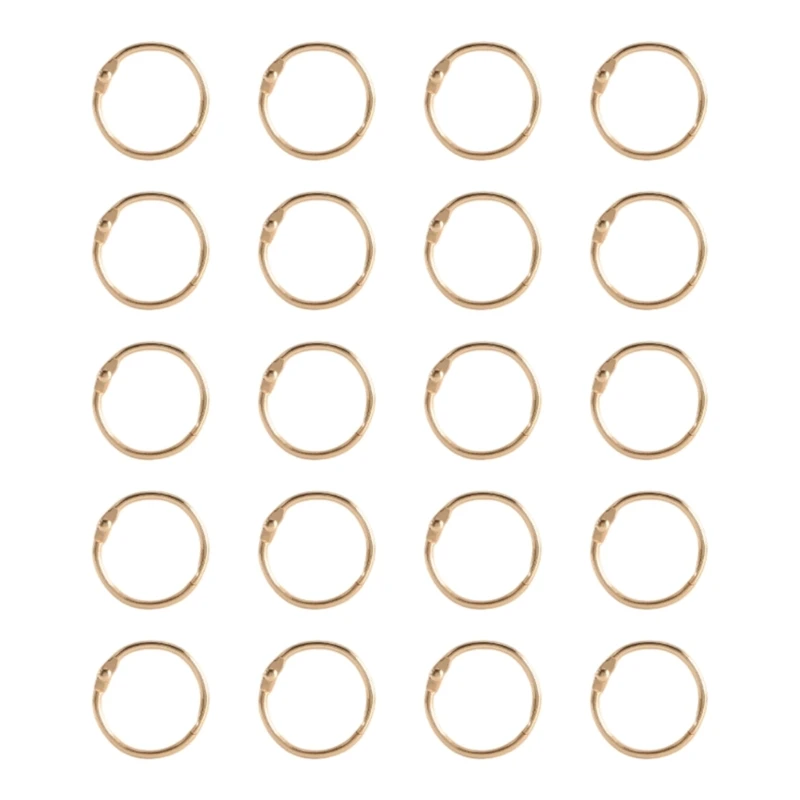 20 PCS 25mm Logam Binder Rings Indeks Cincin Kartu Cincin Bookbinding untuk Kartu