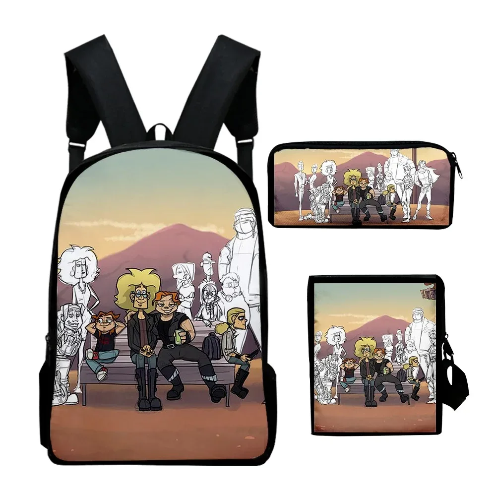 

Harajuku Anime 3D Print school backpacks,laptop backpack,backpack,sloping shoulder bag,case,Metal family,popular,3pcs per set