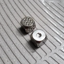 EDC TC4 Titanium Alloy Dice Outdoor EDC Cool Small Tool Gray Round Titanium Dice Finger-guessingBar Tool Outdoor Small Toy