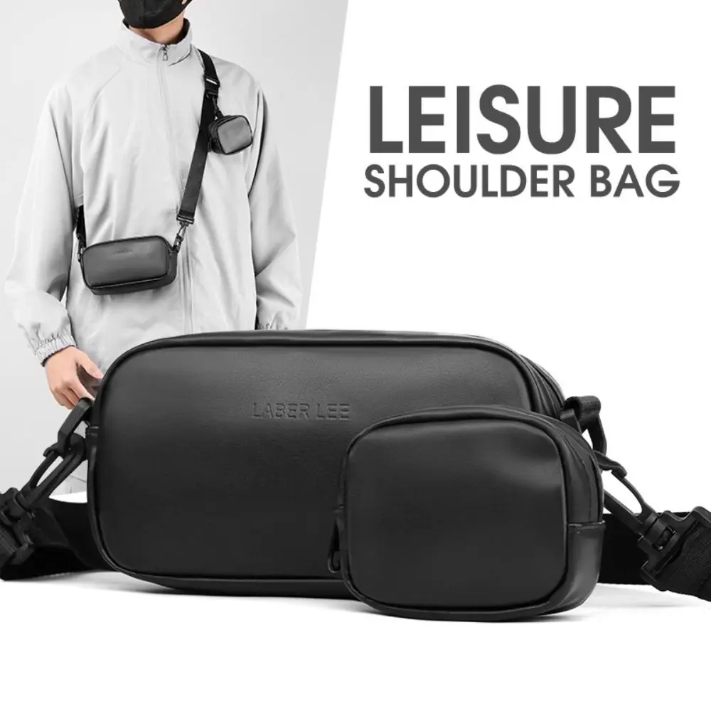 Bolsa quadrada prática com bolsa lazer à prova d'água bolsa de ombro esportiva fashion durável bolsa crossbody masculina