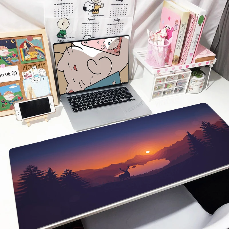 

Firewatch Large Mouse Pad Lock Edge 100x50cm Big Computer Mousepads Gaming Mousepad Big Keyboard Mat Gamer Mouse Pads Desk Mats