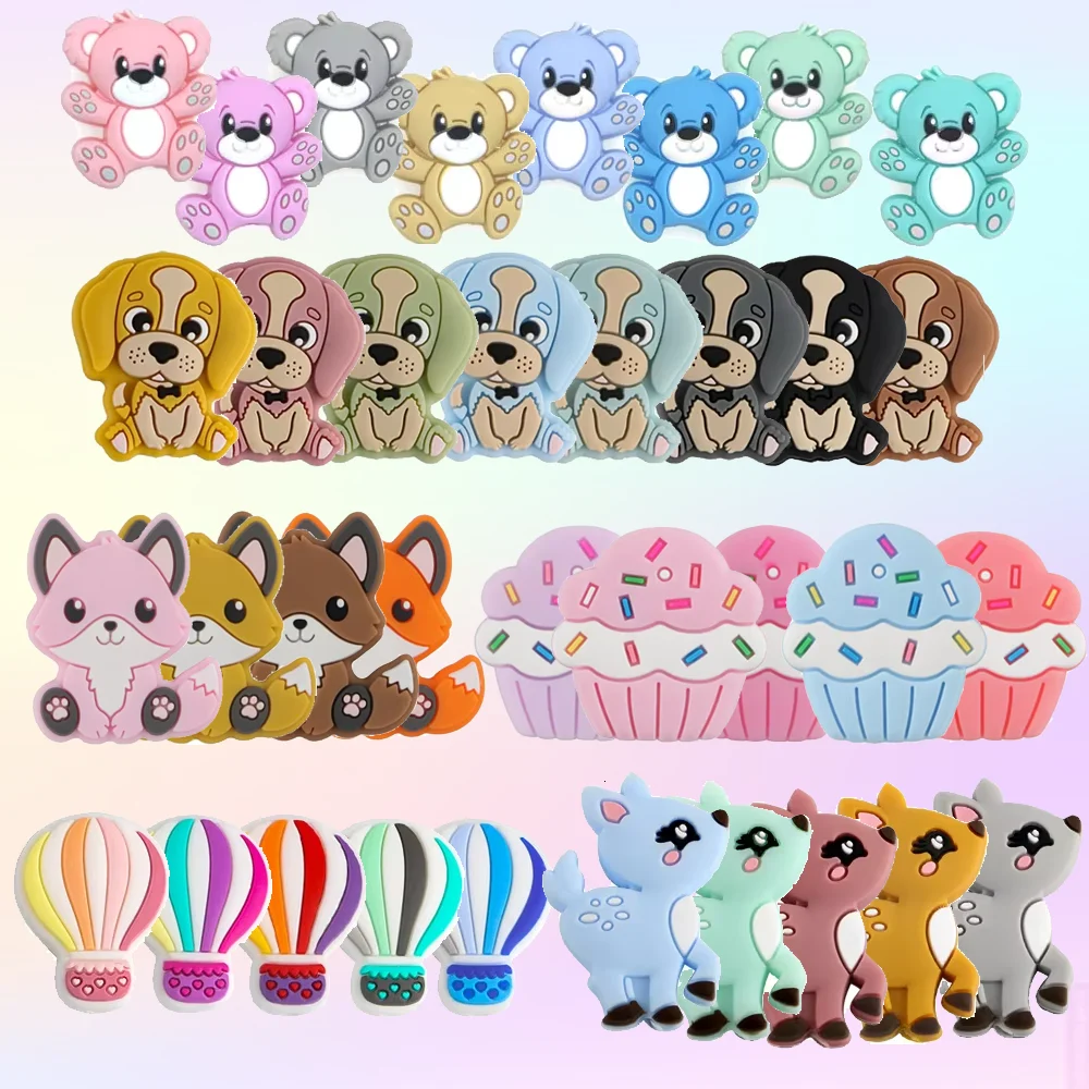 

50 шт. силиконовые фокальные бусины милые свободные бусины аксессуар для DIY брелки браслет ожерелье ручки ремешок для изготовления