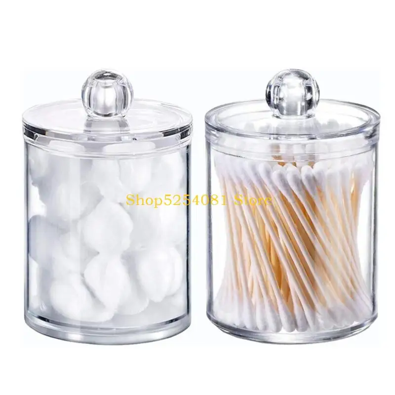 Портативные прозрачные туалетные баночки AXYC с защелкивающимися крышками для хранения хлопчатобумажной нити