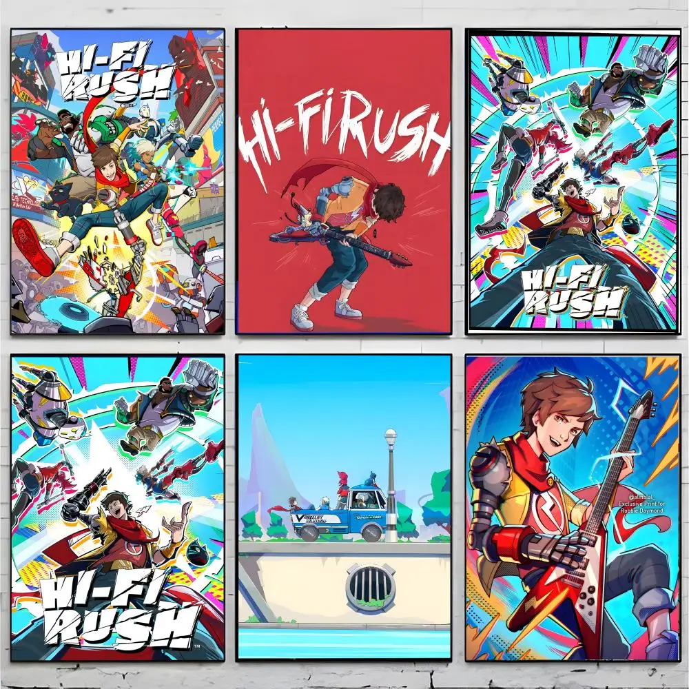 rhythm action game H-Hi-Fi RUSH Poster Superior Home Space Pub Indoor Decorative Art & Home Decor