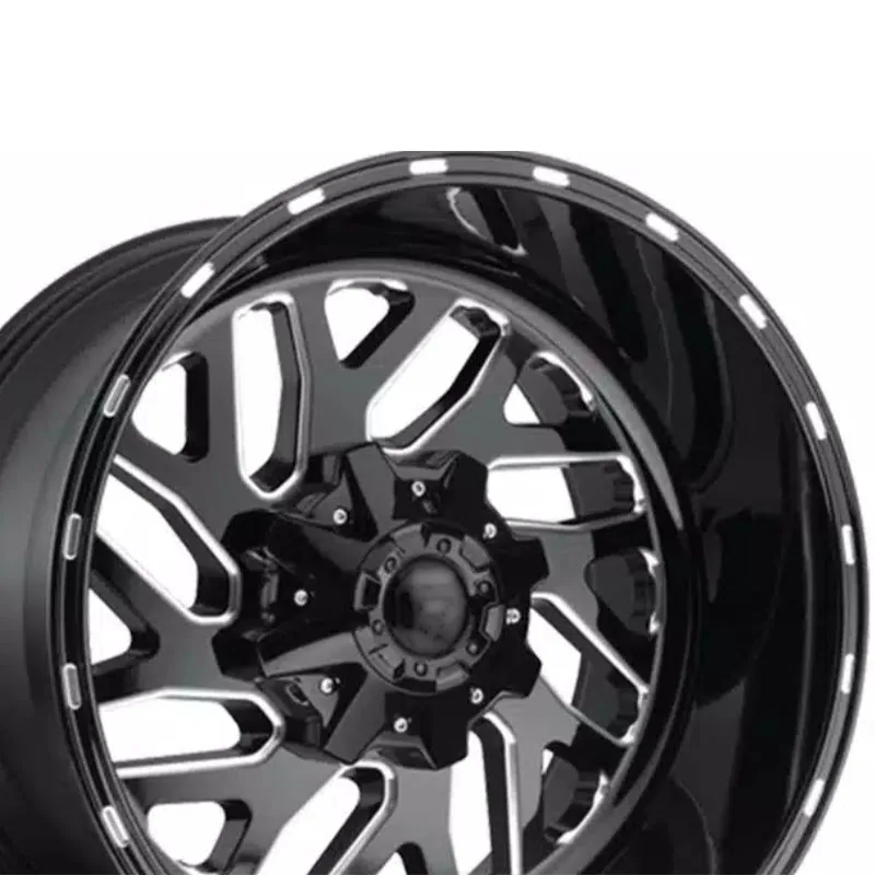 Roues forgées tout-terrain pour Ford F-150 Jeep Wrangler, roues de voiture de tourisme noires en forme de H 14 15 16 17 18 19 20 pouces