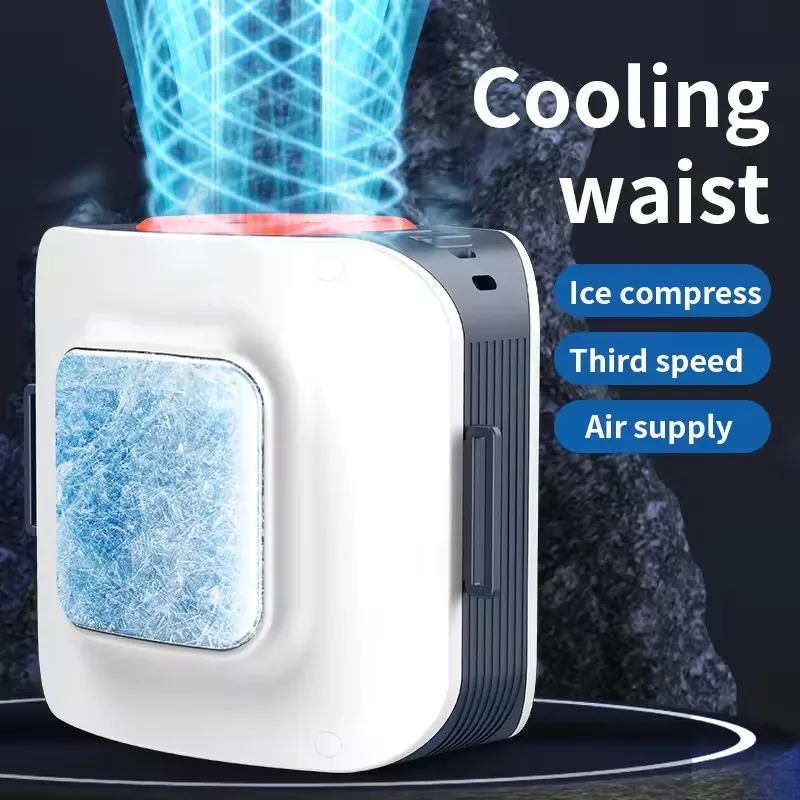 

Портативный поясной вентилятор емкостью 10000 мАч, персональный вентилятор, носимый мини-корпус с функцией громкой связи для наружной строительной работы на ферме