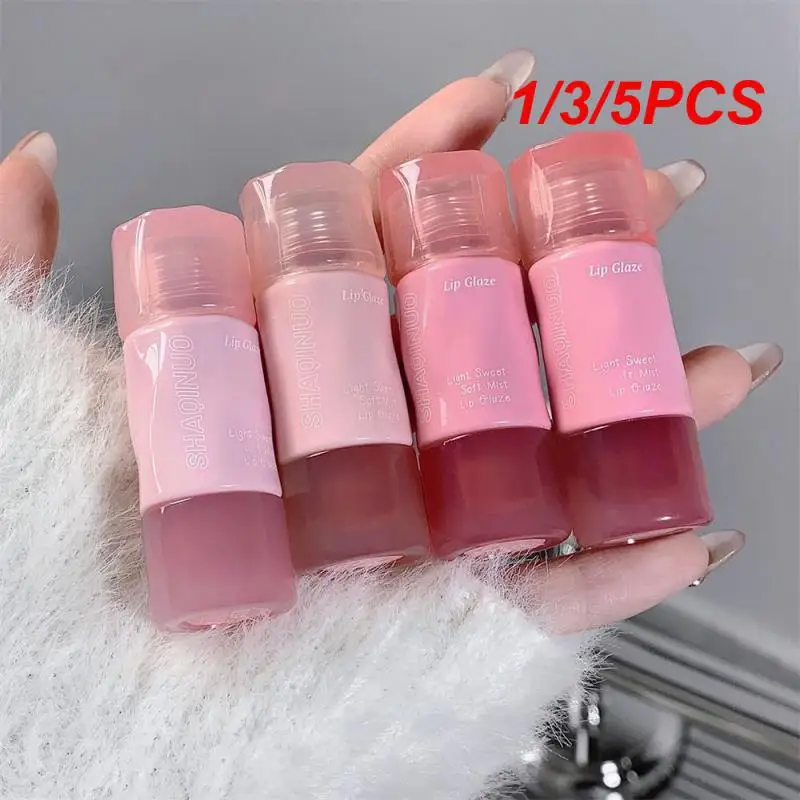 1/3/5PCS Lipgloss Kleur Ontwikkeling non-stick Cup Fluwelen Lip Make-Up Langdurige Lippenbalsem Betaalbare Lipgloss Zachte Mist