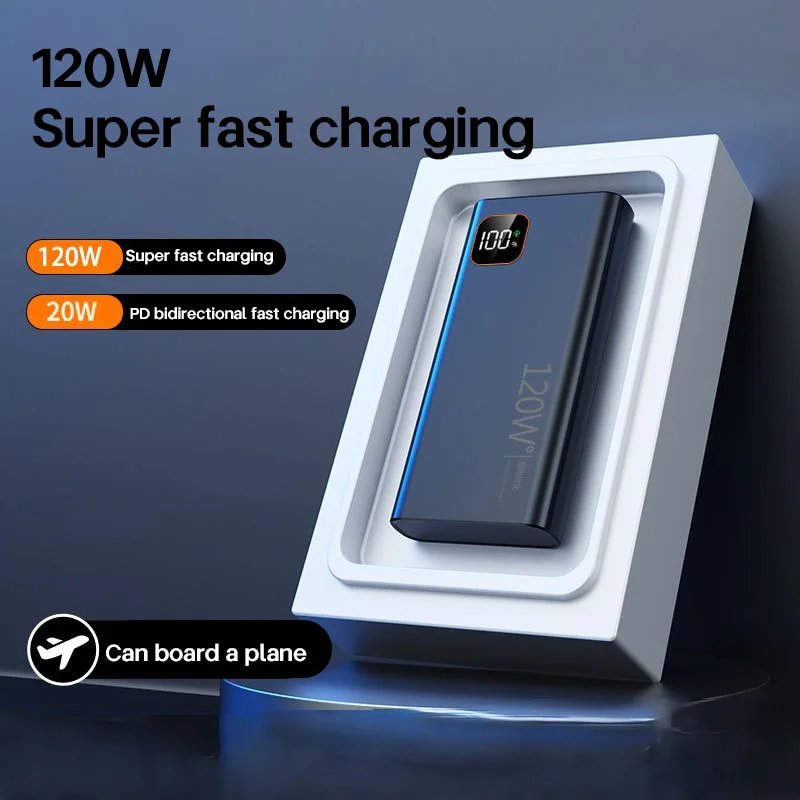 Xiaomi 120 واط قوة البنك 50000 مللي أمبير قدرة عالية شحن سريع Powerbank شاحن بطارية محمول آيفون سامسونج هواوي 2025