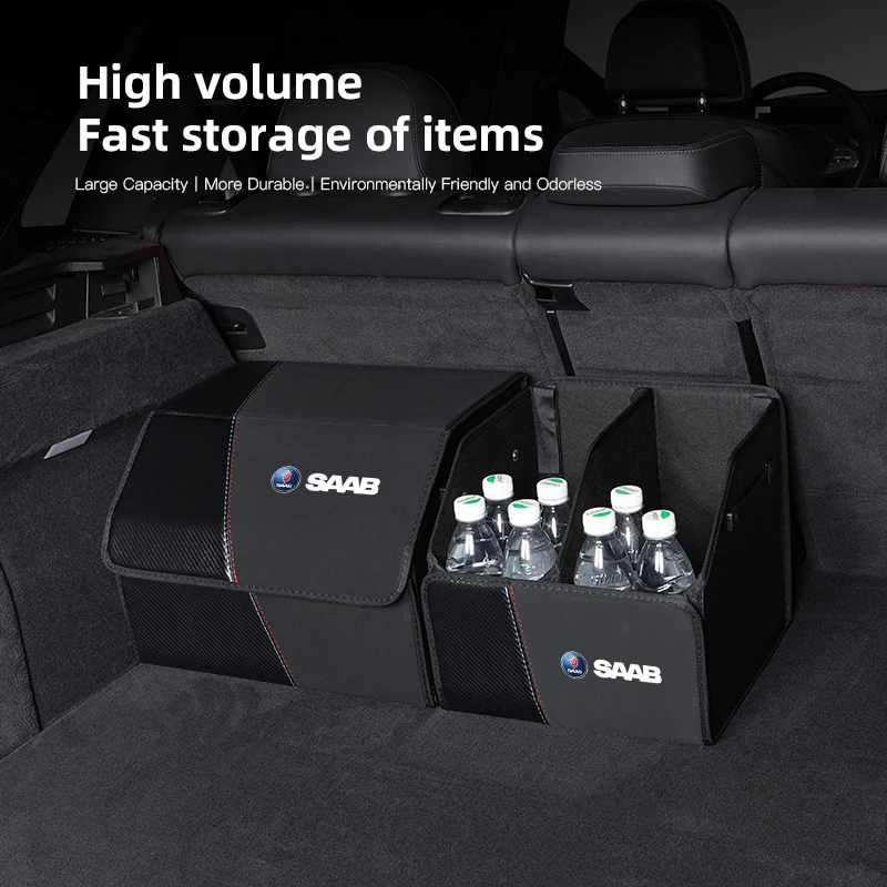 

Car Trunk Organizer Box Foldable Storage Tidying Bag Auto Accessories For Saab 93 93X 95 96 97 94X 92X 99 9X 9000 TurboX Phoenix