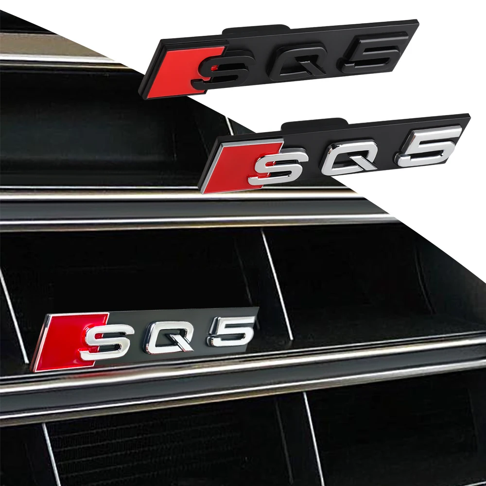 Autocollant ABS pour voiture, emblème de calandre avant, décoration, accessoires extérieurs automobiles pour Audi SQ3 SQ4 SQ5 SQ6 SQ7 SQ8