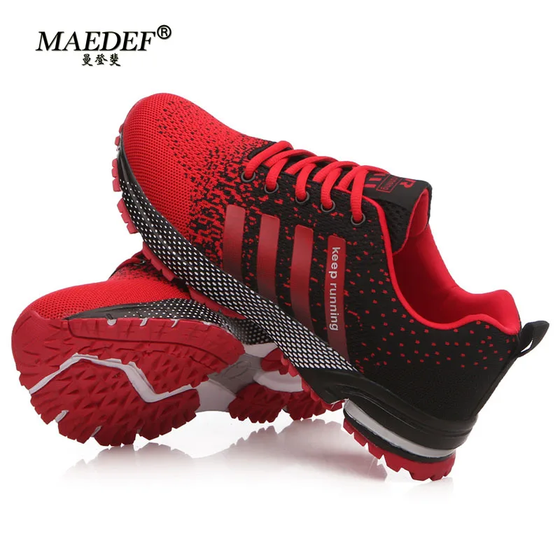 MAEDEF-Zapatillas deportivas de malla transpirable para hombre, zapatos informales de fondo suave, de alta calidad, para correr