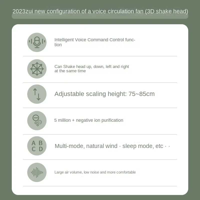 Новый вентилятор с дистанционным управлением и голосовой циркуляцией воздуха, вертикальный Интеллектуальный 3d-циркуляционный Электрический вентилятор с вращающейся головкой, легкий напольный вентилятор