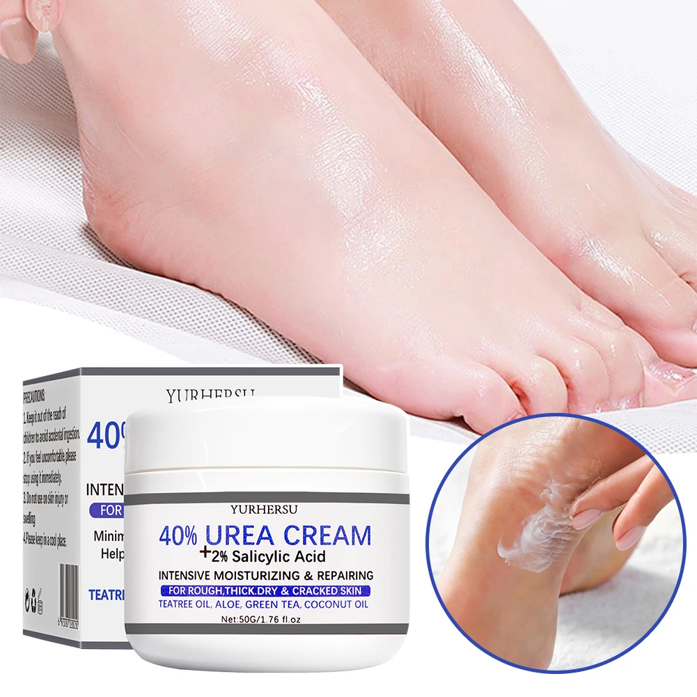 Crema para pies agrietada de callos, crema hidratante profunda para pies de oreas para tacones agrietados, crema de manos para pies de máxima resistencia, 50g