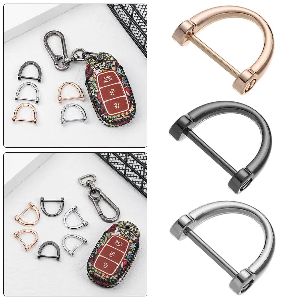 D Shape Horseshoe With screwdriver Key Holder Classic Key Ring Car-styling Thick Rod Car Keychain Interior Accessories