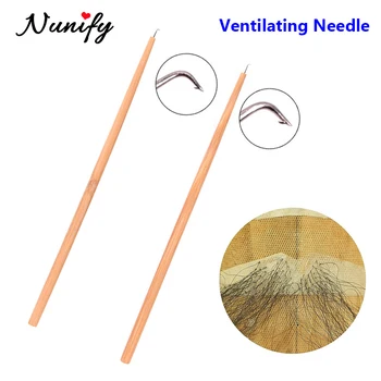 Wooden Handle Ventilating Needles For Wig Making Wig Needle Hooking For Repair Lace Wig & Hairpiece False Beard Making Needle