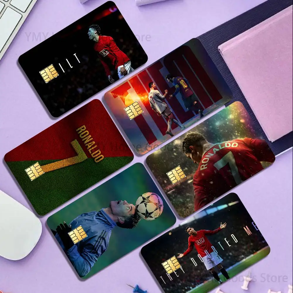 Football R-Ronaldo 7 Holographic Laser Shinny Film Skin Cover Sticker for Debit Credit Card Bank Card