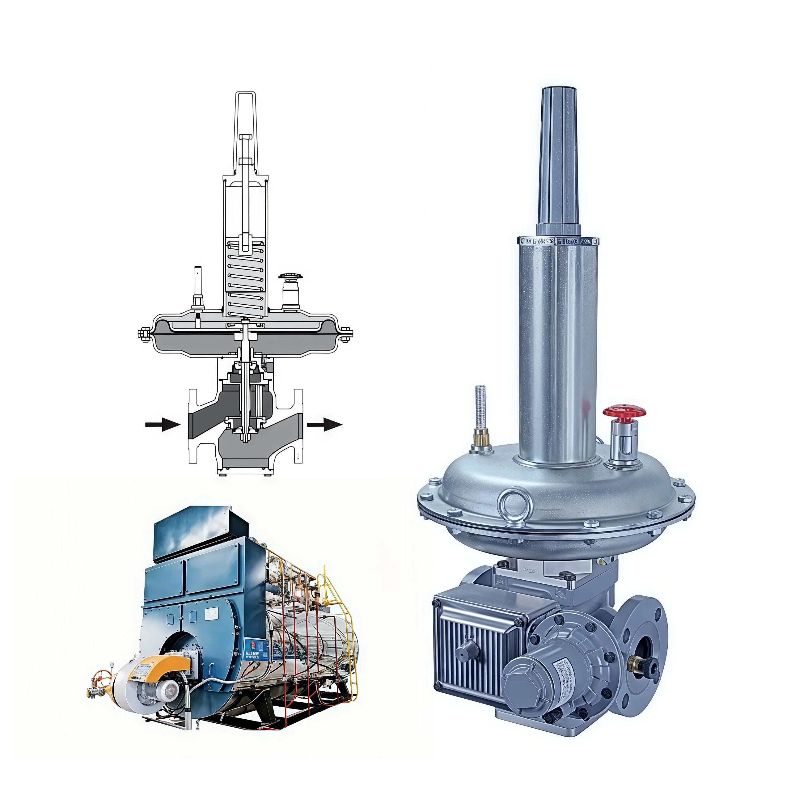 Reliable Emerson Pilot Operated Regulator Fisher LS200 LS220 LS250 Low Pressure Natural Gas Pressure Regulator Price