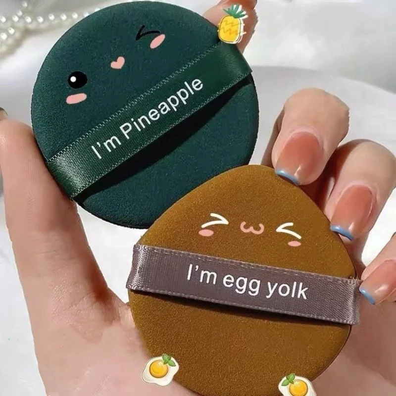 Juego de esponjas de maquillaje de 3 uds., esponja de cojín de fresa, esponjas de maquillaje de uso húmedo y seco para herramientas cosméticas de base líquida