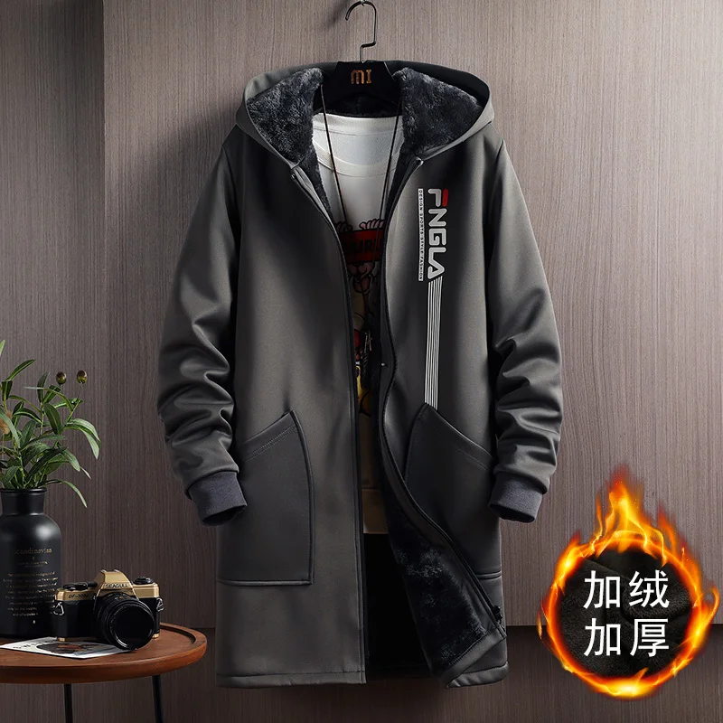 2023 new style Winter jackets men Fashion Trend thicken Coat Men's Casual Loose Thicken Warm Trench Coat male size M-5XL