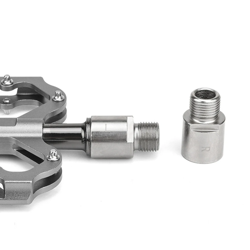 

2pcs Bicycle Pedal Gaskets Wear Resistant Extending Axle Sturdy Part Adapter Replaceable Professional Chrome Steel Durability