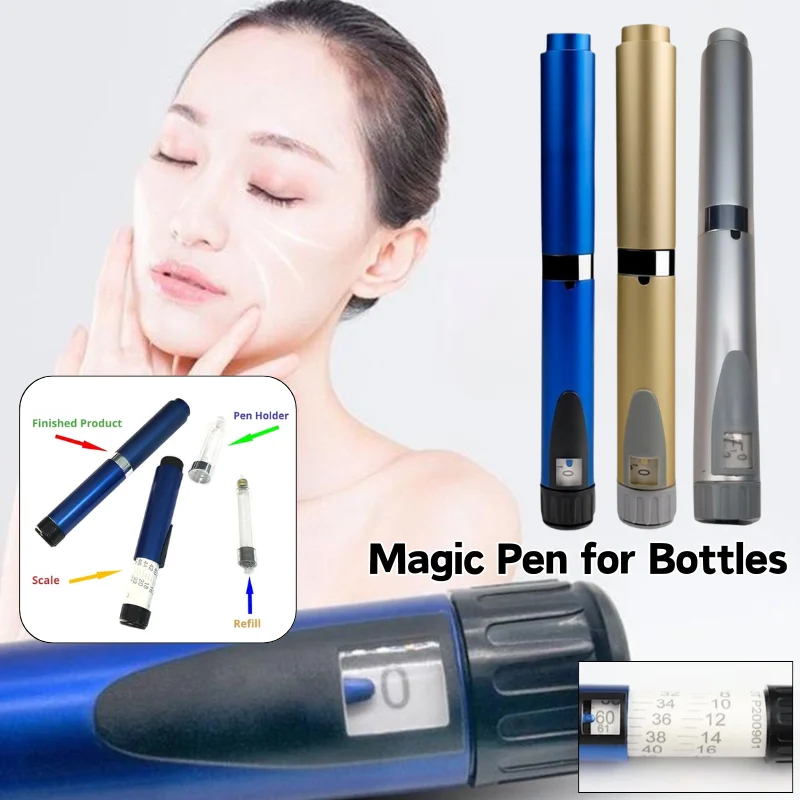 Portable Adjustable Dose Magic Pen Multi Color Metal Skincare Infusion Pen Precise Metering Beauty Salon Instrument