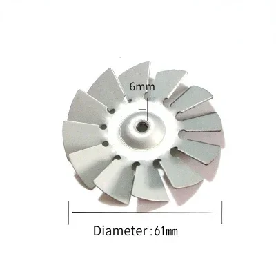 1000-1500W HLX-GS-A3 BF501B Indutrial Vacuum Cleaner Parts motor fan blade central 6mm diameter 61mm