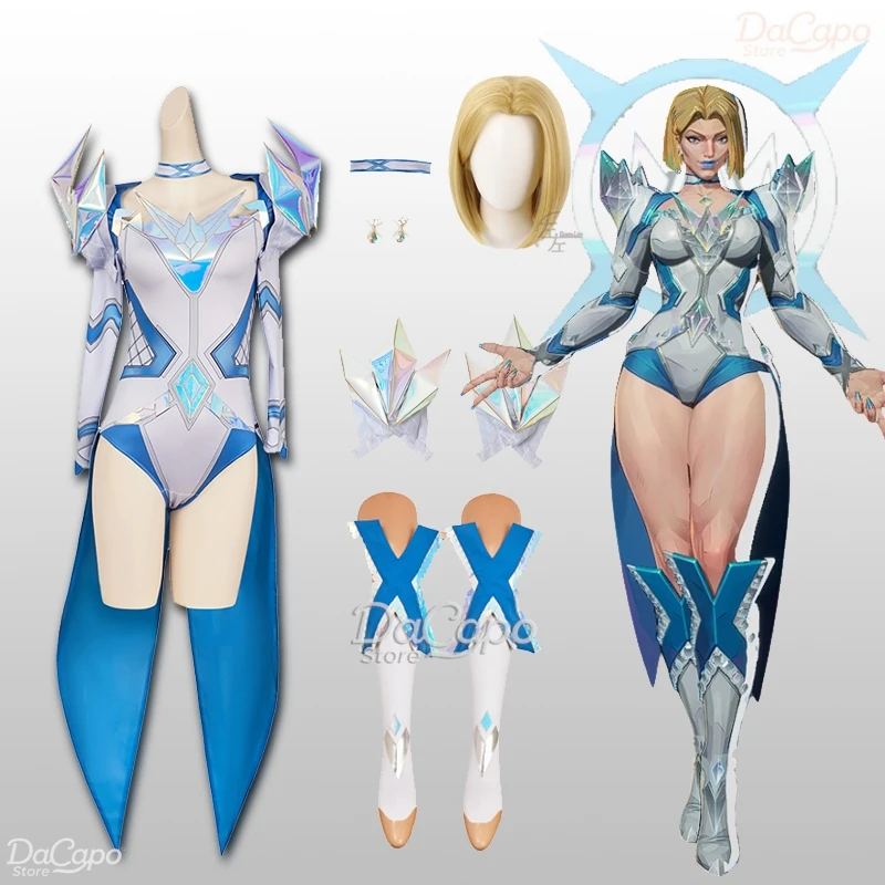 

Emma Frost Mv Rivals White Cosplay Queen Hero Costume Wig Bodysuit Women Default Sexy Roleplay Women Game Event Halloween Outfit