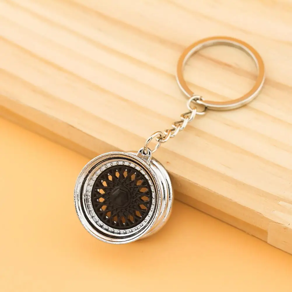 Wheel Keychain Cool 3D Auto Parts Car Key Ring Key Holder Keychains Pendant Backpack Ornament Keyring