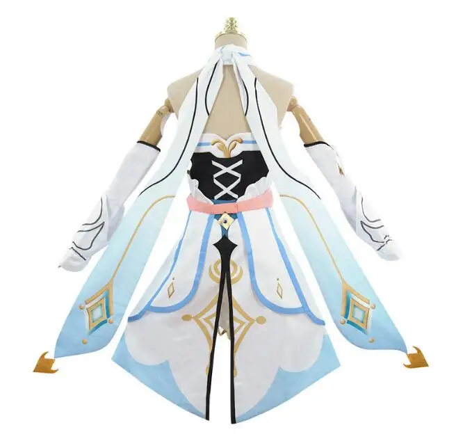 Cosplay Kostuums Spel Genshin Impact Lumine Kostuum Cosplay Pruik Laarzen Halloween Feestjurk Voor Vrouwen Meisjes Schattig Pak