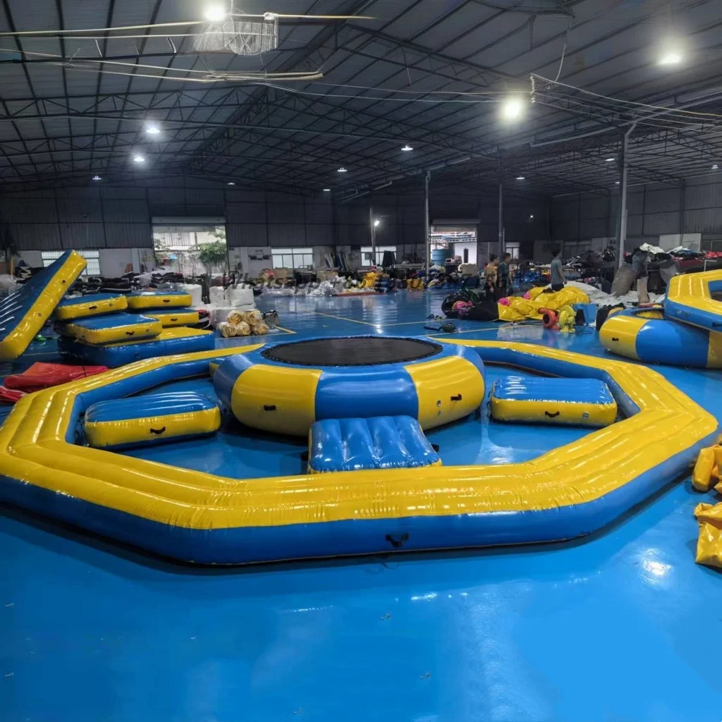 Rental Inflatable Splash Padded Water Bouncer Inflatable Water Trampoline Floating Water Trampoline Parks