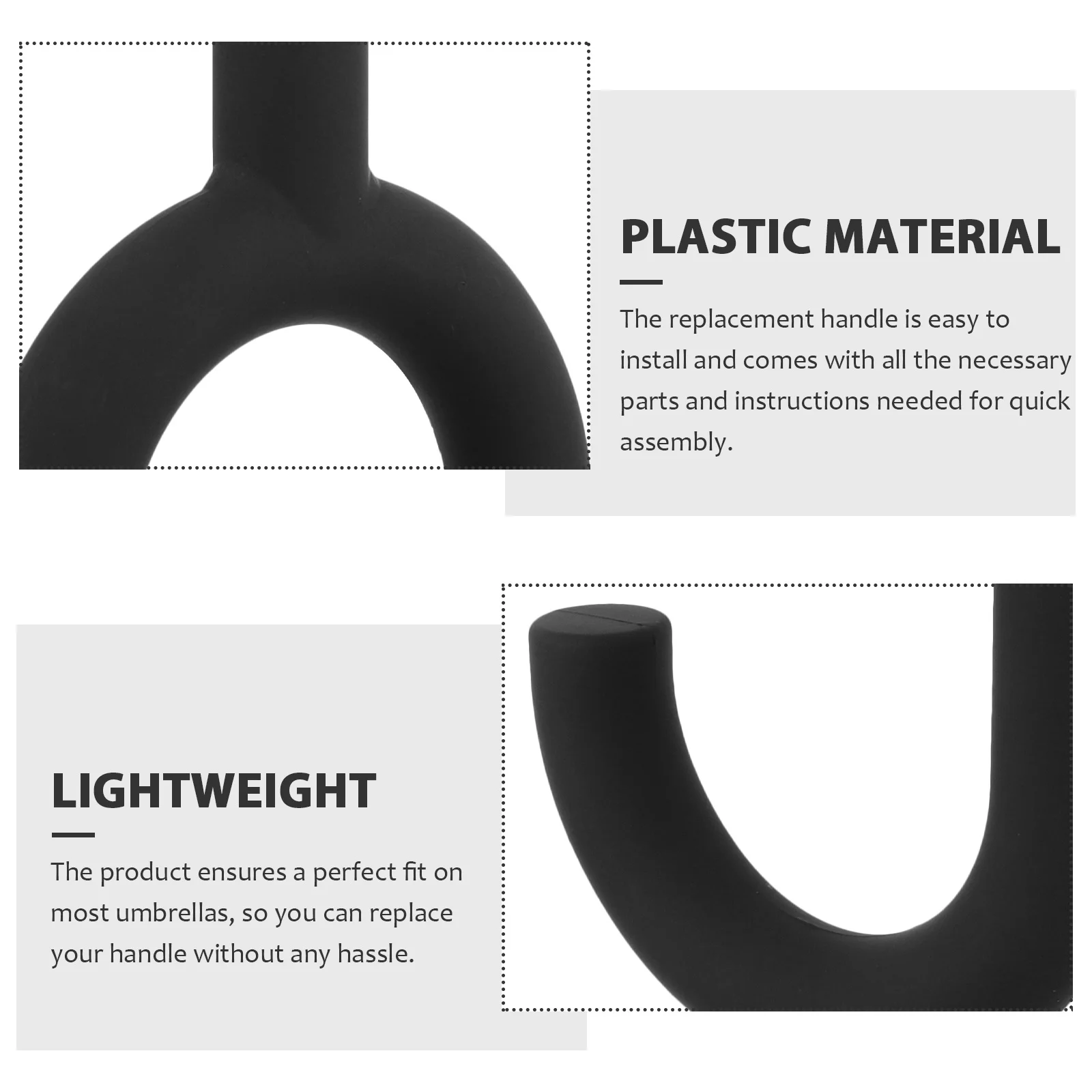 

Uv Umbrella Handle Replacement Rain Umbrella Grip Compact Sturdy Easy to Install Fits Most Umbrellas Compact Handle