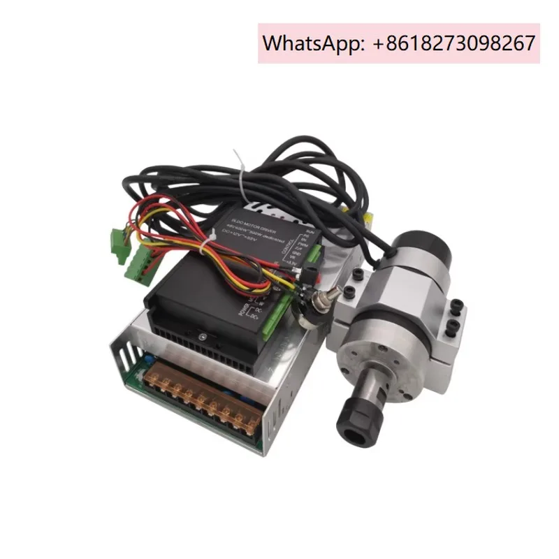 

55 diameter 500W brushless DC high-speed air-cooled spindle motor DIY engraving machine drilling ER16 set 48V
